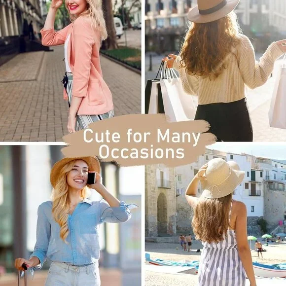 Beach Bags for Women - Straw Bag with Zipper, Soft Woven beach bag, Casual Straw - Picture 6 of 7